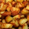 A pan of oven roasted potatoes