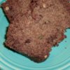 Slices of zucchini nut bread.