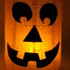 Jack-O-Lanterns Glowing at Night