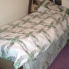 Wedding ring quilt pattern bedspread.