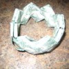 Folded money bracelet.
