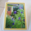 Card made with garden photo of morning glory and rubeckia.