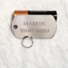 Dog tag used as medical ID with 