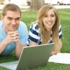 College Students Studying Outside