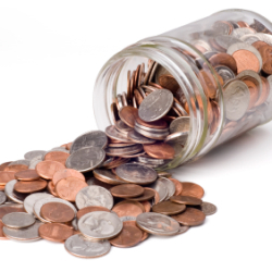 Photo of lots of loose change.