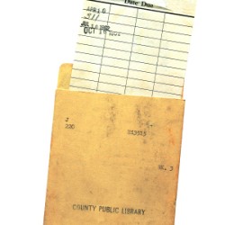 image of library due date card