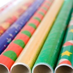 Picture of rolls of wrapping paper.