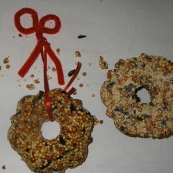 Birdseed Wreath with Red Bow