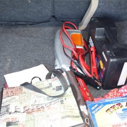 Organized Items in a Car Trunk