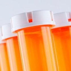 Recycling Prescription Bottles, Prescription Bottles on White Background