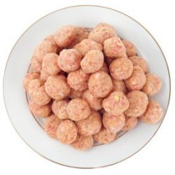Plate of meatballs.