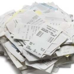 A pile of receipts.