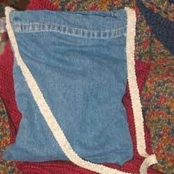 Photo of a denim purse.