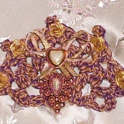 Golden Crocheted Barrette 2