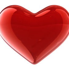 A red heart for Valentine's Day