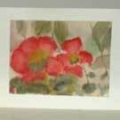 Watercolor painted flower cards.