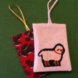 Money bags used to give Christmas cash.