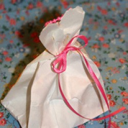 Step two of wedding dress favor.