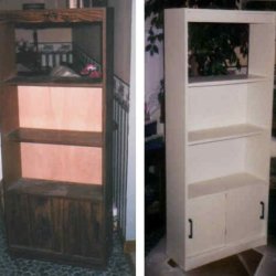 shelves before and after