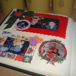 A holiday scrapbook page.