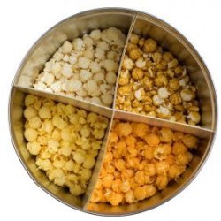 Popcorn Tin Filled with Four Types of Popcorn