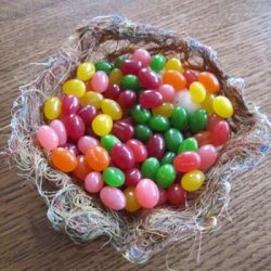 Basket made from fabric threads.