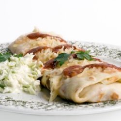 Breakfast Burrito on a White Plate