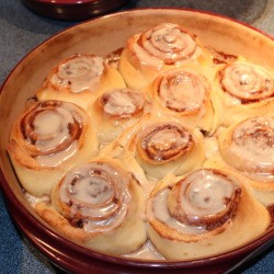 Cinnamon Rolls after baking