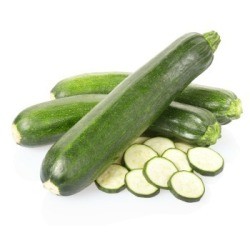 Zucchini on White Background