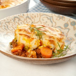 Hamburger Potato Casserole on Plate