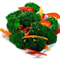 Broccoli Salad on White Background