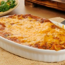 Chicken Enchilada Casserole on Table