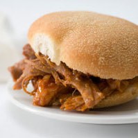 A pulled pork sandwich