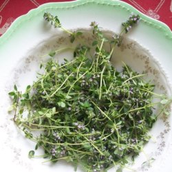 Lemon thyme in a bowl.