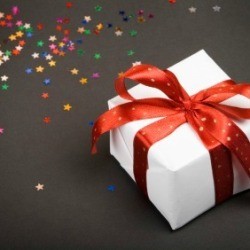 Birthday Present with Glitter