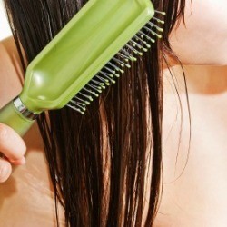 Woman Brushing Fine Hair