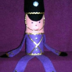 Toilet paper tube soldier.