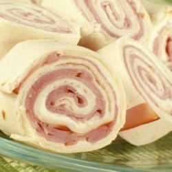 Ham tortilla pinwheels