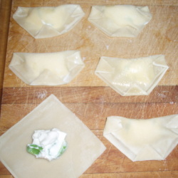 Green Pepper Wonton Poppers