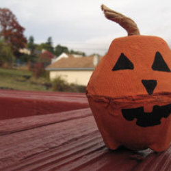 Egg Carton Pumpkin
