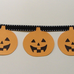 A pumpkin garland for Halloween