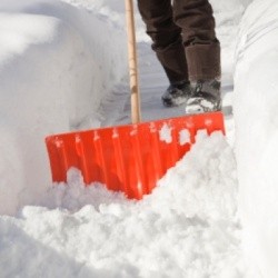 Shoveling deep snow
