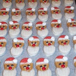No Bake Santa Cookies