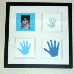 framed handprints
