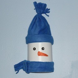 Snowman made from a Bleach Bottle. 