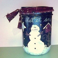 Painted jar for treats.