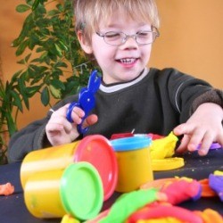 Child Playing with clay