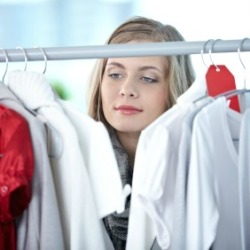 Woman Shopping For Clothing