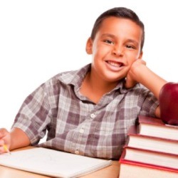 child doing homework