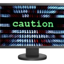 Computer screen says 
